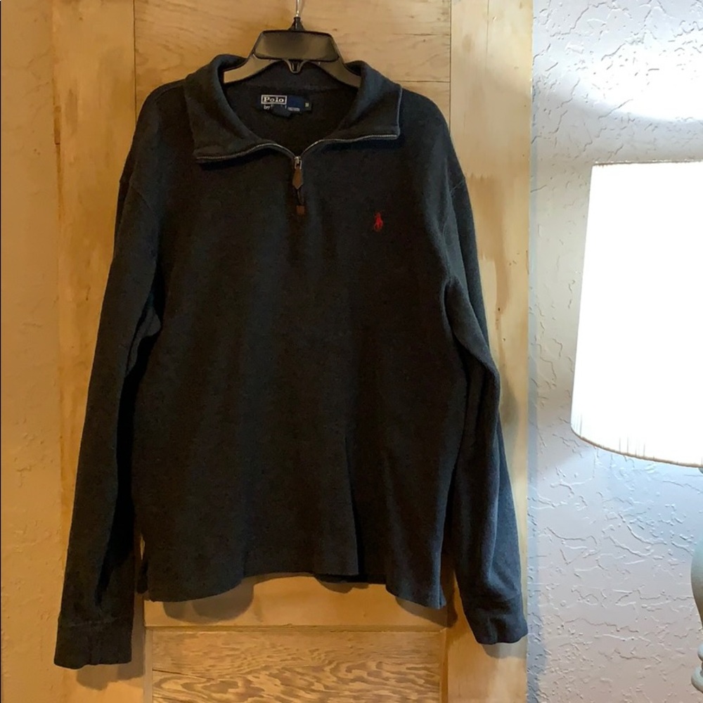 Heathered Grey 1/4 zip Polo Pullover Size M